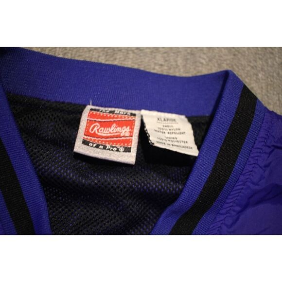 Vintage Rawlings Blue/Black Windbreaker - Size XL Pullover - Picture 2 of 4